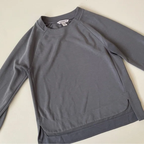 Athleta Seasoft Crewneck Sweatshirt in COSMOS gray blue, Size XS - Picture 12 of 16